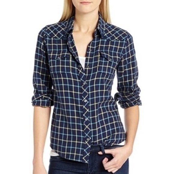 Lucky Brand Dixie Windowpane Flannel Shirt - Picture 3 of 9
